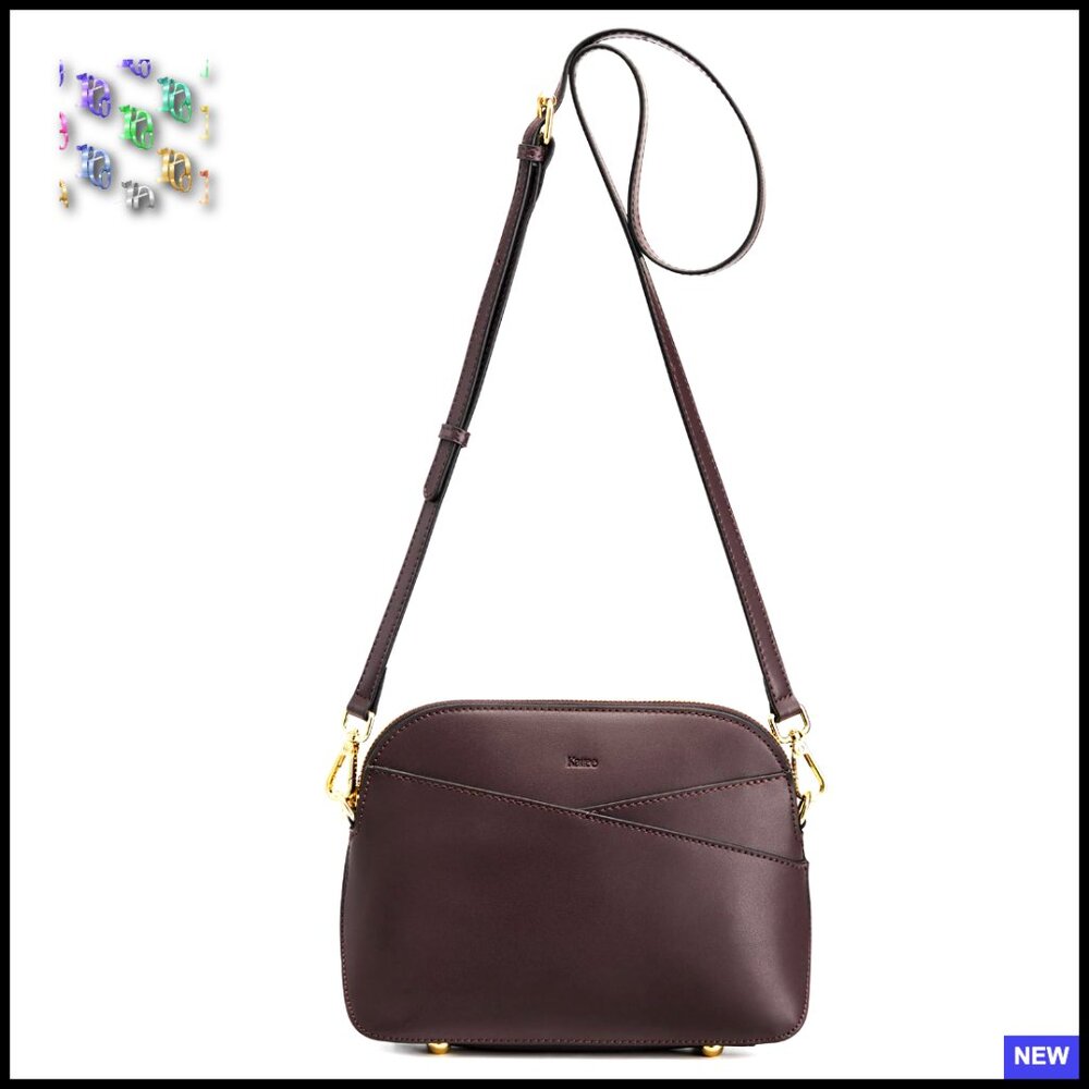 Genuine Leather Crossbody Bag Adjustable Strap Chic Minimal Everyday Purse